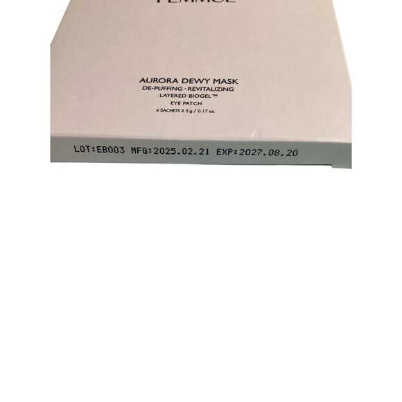 Femmue Aurora Dewy Mask De-puffing Revitalizing Layered Biogel Eye Patch 4 count - Picture 3 of 4